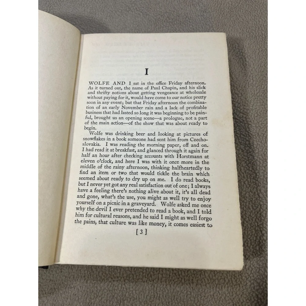 The‎ League of Frightened Men Rex Stout Nero Wolfe Mystery Hardcover Book 1935